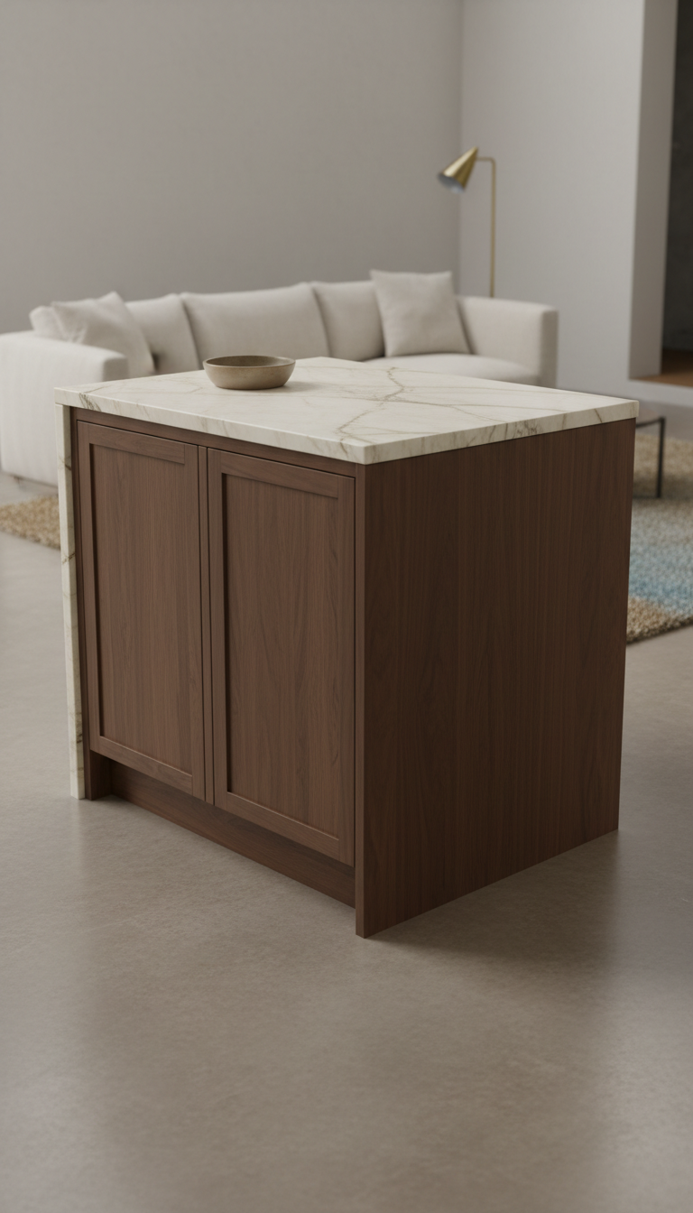 Custom walnut kitchen island