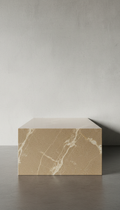 Custom stone countertop with waterfall edge